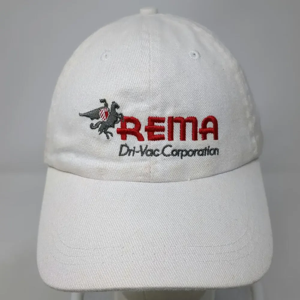AMC Baseball Cap White One Size Slideback Rema Dri-Vac Corporation Logo Hat